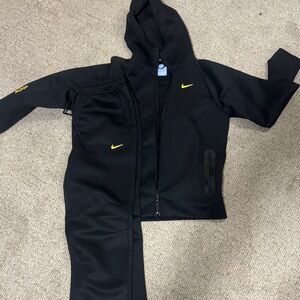 Nike Black and Yellow Hoodie Set